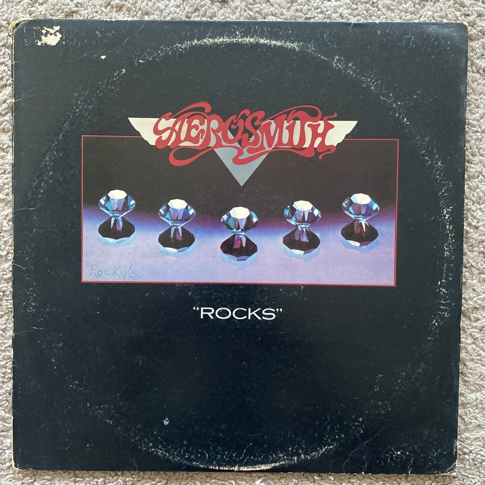 Aerosmith  Rocks  1976  Columbia PC 34165  Hard Rock Textured‎ Cover